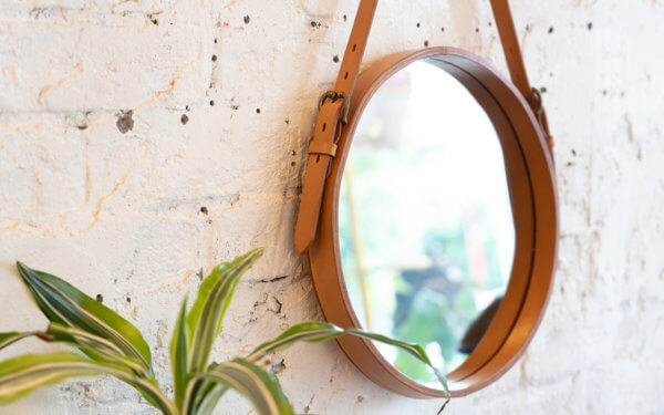 NOTEWORKS x ARTBROWN 本革円形鏡 01 NOTEWORKS