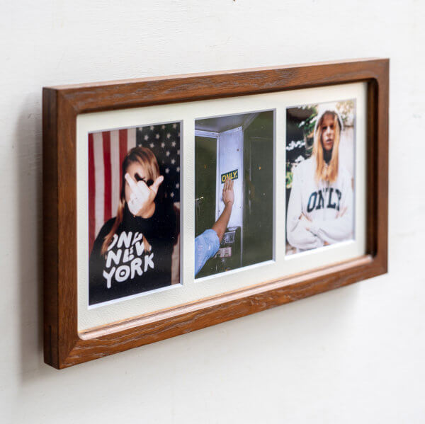 オーク額縁 L版x3 NOTEWORKS