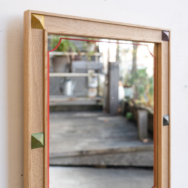 スタッズ額縁サインペイントミラー NOTEWORKS