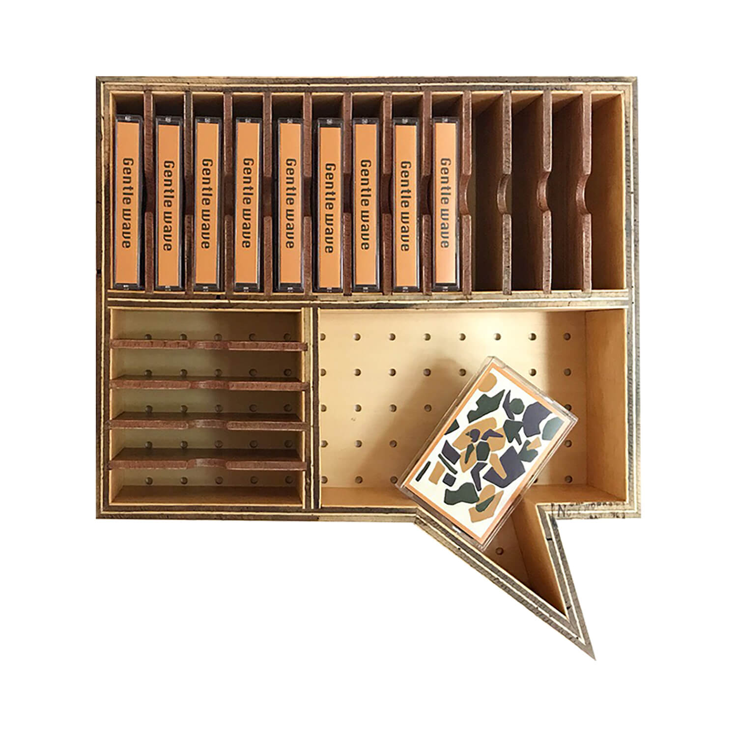 ビンテージ カセットテープ ホルダー 100段 カセットテープ収納ホルダー (三角屋根) - NOTEWORKS オンライン