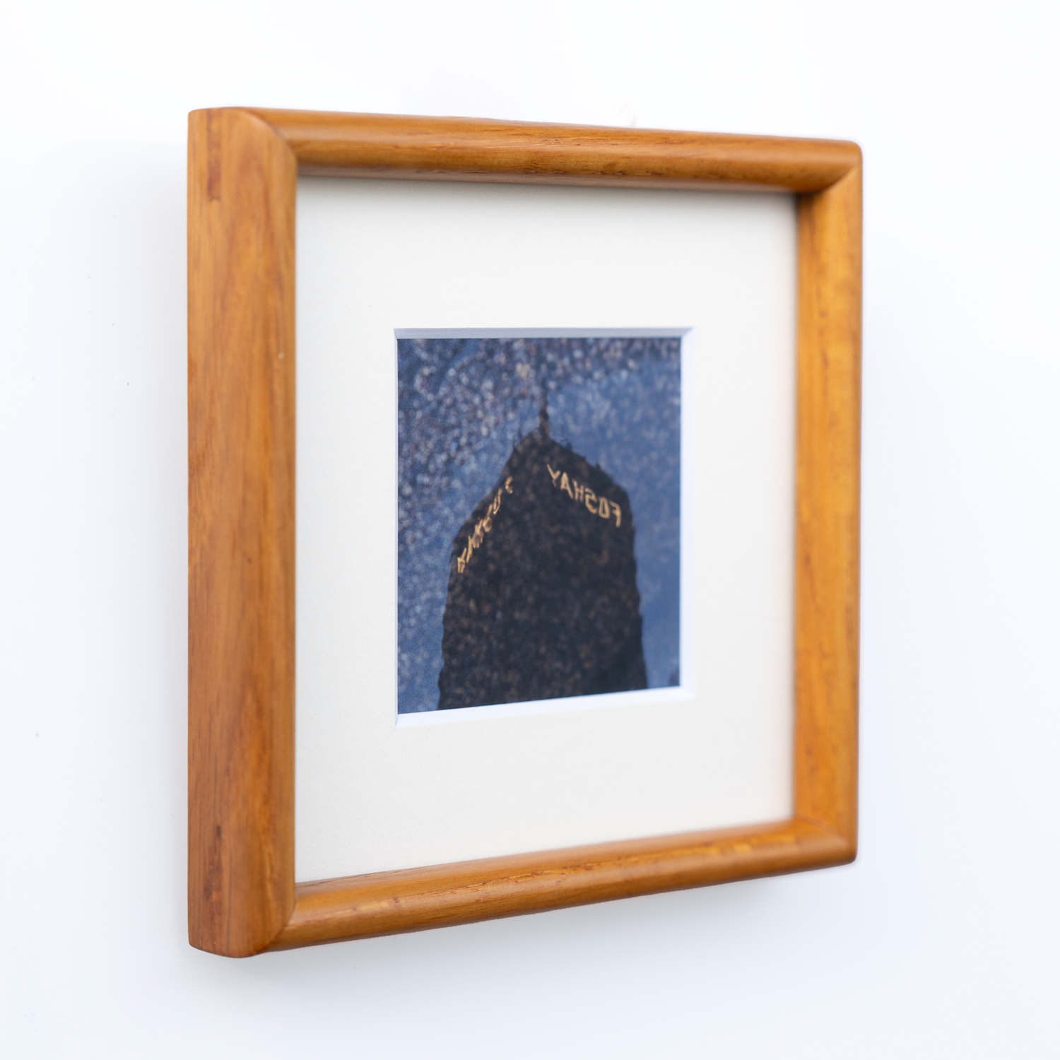 木製額縁 受注制作」天然木 無垢 ボックス型額縁 面先付き SMサイズ